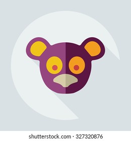 Flat modern design with shadow icons panda