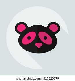 Flat modern design with shadow icons panda