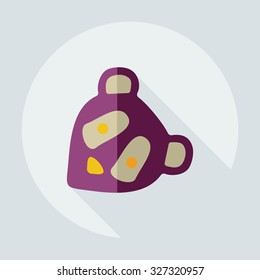 Flat modern design with shadow icons panda