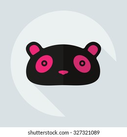 Flat modern design with shadow icons panda