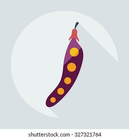 Flat modern design with shadow icons beans
