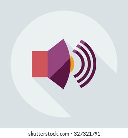Flat modern design with shadow icons sound