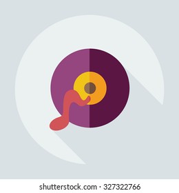 Flat modern design with shadow icons music