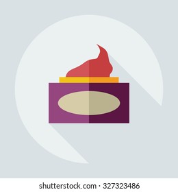 Flat modern design with shadow icons hand cream