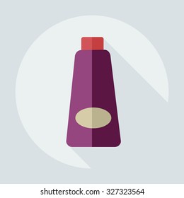 Flat modern design with shadow icons hand cream