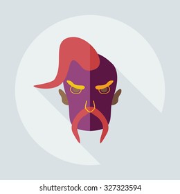 Flat modern design with shadow icons Kozak