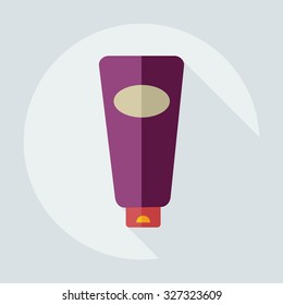 Flat modern design with shadow icons hand cream