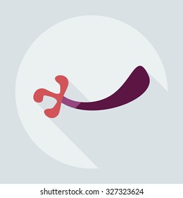 Flat modern design with shadow icons sword