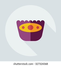 Flat modern design with shadow icons sweet