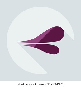 Flat modern design with shadow icons lips