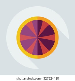 Flat modern design with shadow icons orange