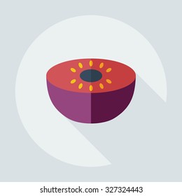 Flat modern design with shadow icons melon