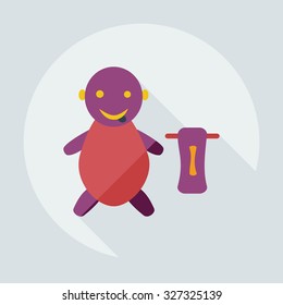 Flat modern design with shadow icons children