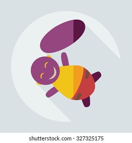 Flat modern design with shadow icons children