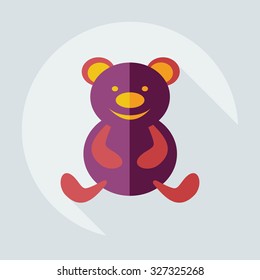 Flat modern design with shadow icons toys
