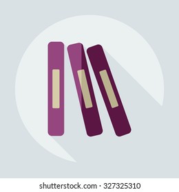Flat modern design with shadow icons books
