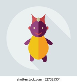 Flat modern design with shadow icons children