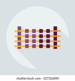 Flat modern design with shadow icons shashlik