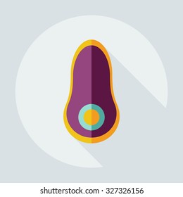 Flat modern design with shadow icons steak