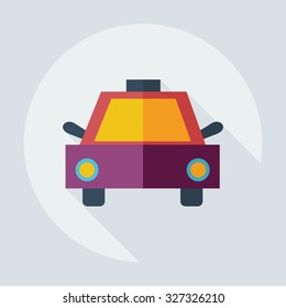 Flat modern design with shadow icons car