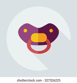 Flat modern design with shadow icons soother