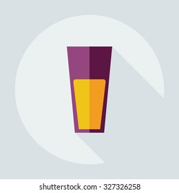 Flat modern design with shadow icons juice