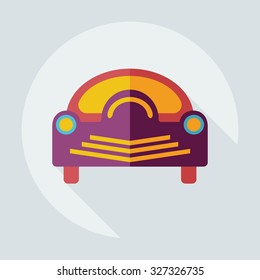Flat modern design with shadow icons car