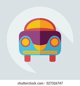 Flat modern design with shadow icons car