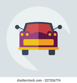 Flat modern design with shadow icons car