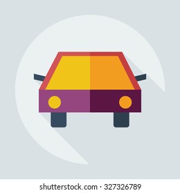 Flat modern design with shadow icons car