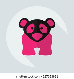 Flat modern design with shadow icons panda