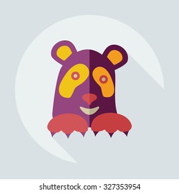 Flat modern design with shadow icons panda