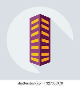 Flat modern design with shadow icons building