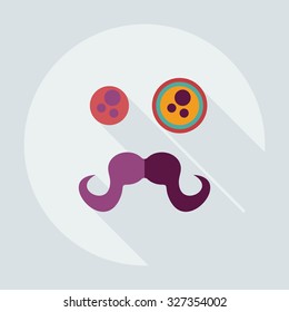 Flat modern design with shadow icons grimace 