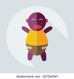 Flat modern design with shadow icons children