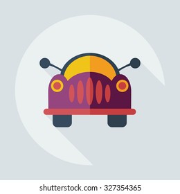 Flat modern design with shadow icons car