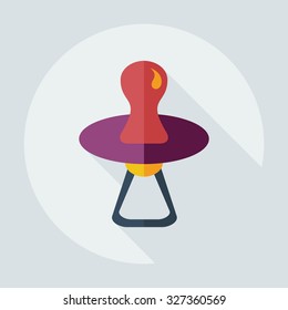 Flat modern design with shadow icons soother