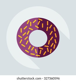 Flat modern design with shadow icons cake