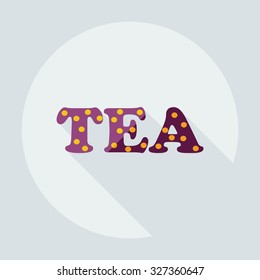 Flat modern design with shadow icons tea