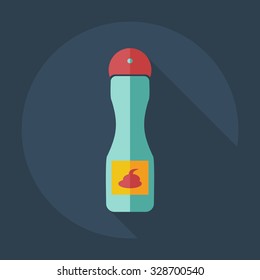 Flat modern design with shadow icons hair spray