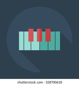 Flat modern design with shadow icons piano