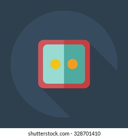Flat modern design with shadow icons button