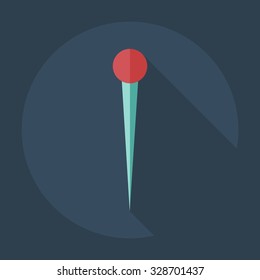 Flat modern design with shadow icons needle