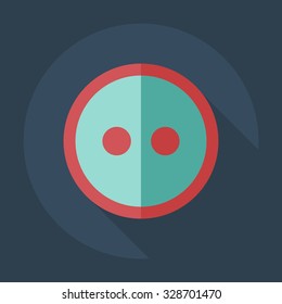 Flat modern design with shadow icons button