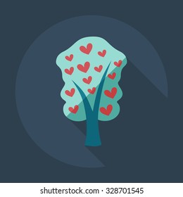 Flat modern design with shadow icons family tree