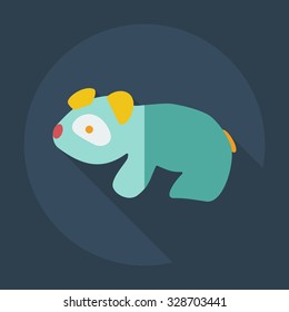 Flat modern design with shadow icons pandas