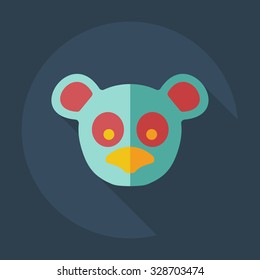 Flat modern design with shadow icons pandas