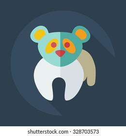 Flat modern design with shadow icons pandas