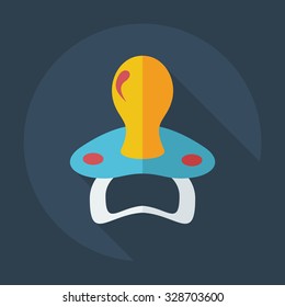 Flat modern design with shadow icons soother