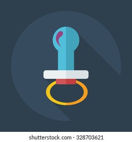 Flat modern design with shadow icons soother